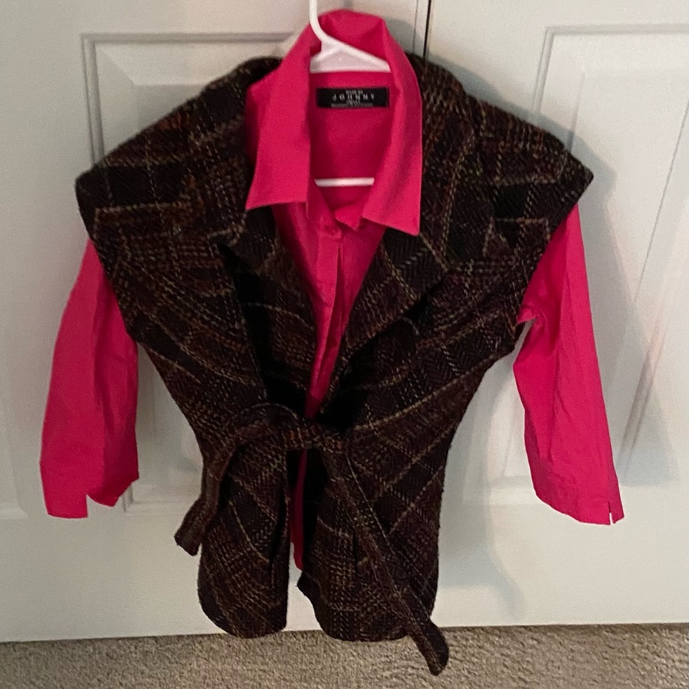 Tweed blazer and blouse